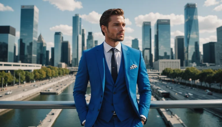 bleu electrique costume