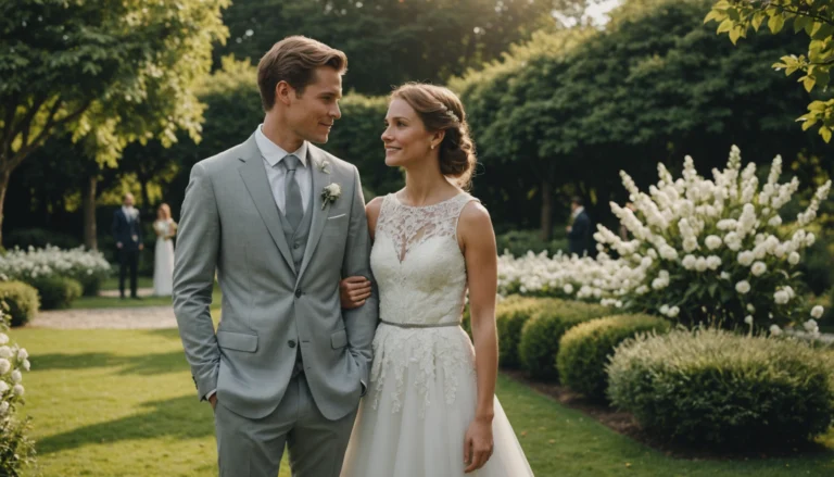 costume gris clair mariage