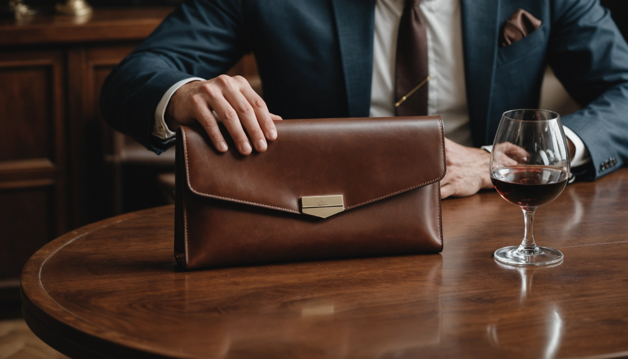 pochette homme cuir luxe