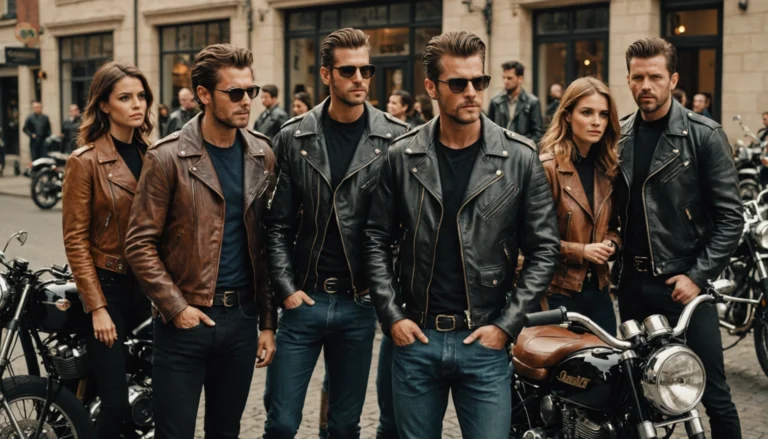 blouson moto cuir vintage homme