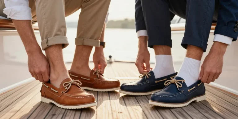 chaussures bateau avec ou sans chaussettes
