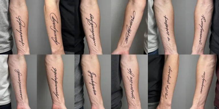 tatouage écriture bras homme
